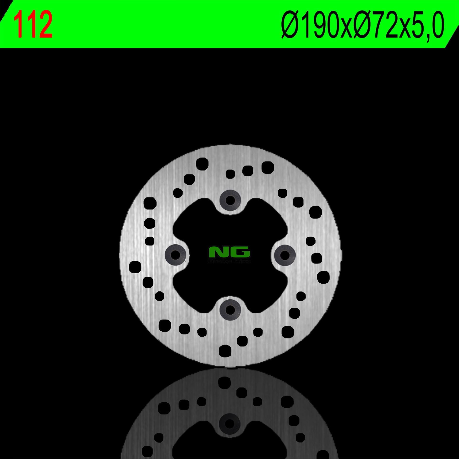 Brake disc (rotor) front HONDA HELIX 250 '95-'99 (190X72X5MM) (4Holes 10,5MM)