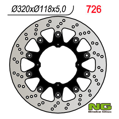 Brake disc (rotor) front HONDA XR 250/400/650 (SUPERMOTO)(320x118x5mm)(4x6,5mm)