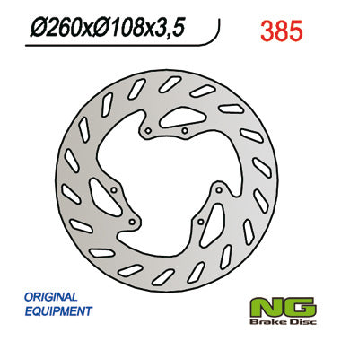 Brake disc (rotor) front HUSABERG, HUSQVARNA, GAS GAS (260x108x3,5)