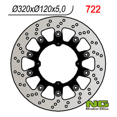 Brake disc (rotor) front HUSQVARNA SUPERMOTO (dia. 320MM) Floating (320x120x5)