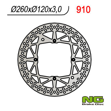 Brake disc (rotor) front HUSQVARNA WR/CR/TE/TC 125/250 '00-13 (260X120X3)