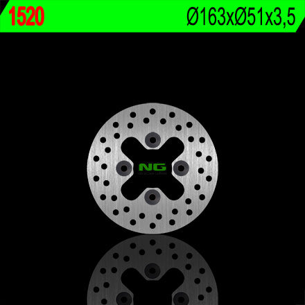Brake disc (rotor) front KAWASAKI KFX 450R '08-'14, KSV 700 (163X51X3,5) (4X10,5MM)