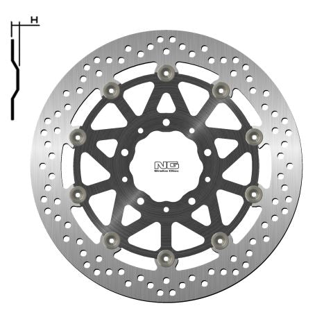 Brake disc (rotor) front KAWASAKI Z1000/ZZR1400 '17-20 (310X80X5,5MM) (5X10,5MM) Floating (Aluminium center)