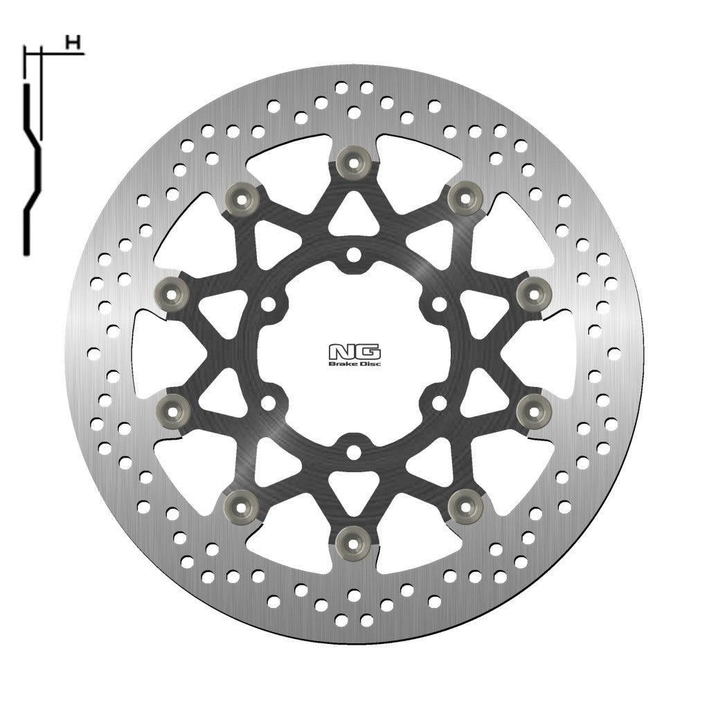 Brake disc (rotor) front KTM 390 ADVENTURE ABS '20, DUKE / ABS '17-20, RC / ABS 17-20, 125 DUKE / ABS '17-20 (320X90X5,0MM) (6X10,5MM) Floating (Aluminium center)