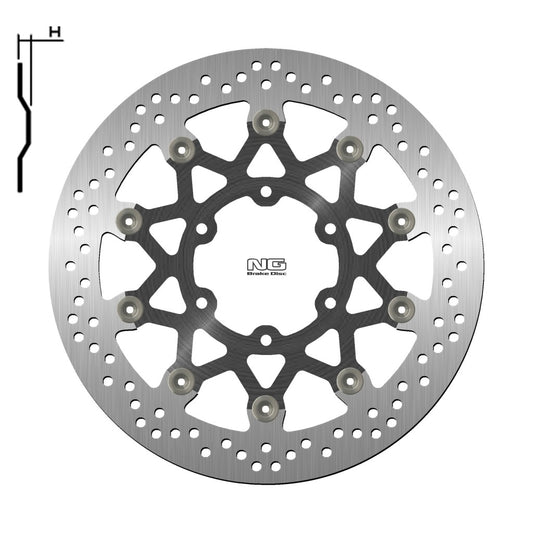 Brake disc (rotor) front KTM 390 ADVENTURE ABS '20, DUKE / ABS '17-20, RC / ABS 17-20, 125 DUKE / ABS '17-20 (320X90X5,0MM) (6X10,5MM) Floating (Aluminium center)