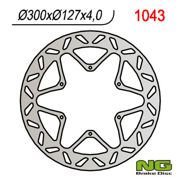Brake disc (rotor) front KTM 950/990 ADVENTURE '02-'11, LC4 620/640/660/690 (300x127x4 / 5)
