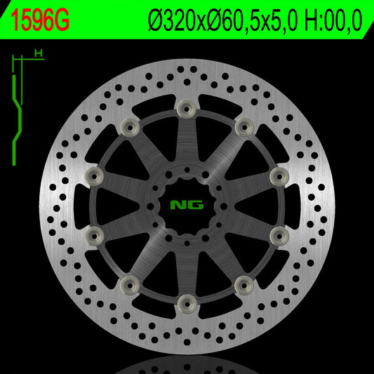 Brake disc (rotor) front KTM DUKE 390 / ABS '17, RC 250 / 390 / ABS '17 (320X60,5X5,0MM) Aluminium center