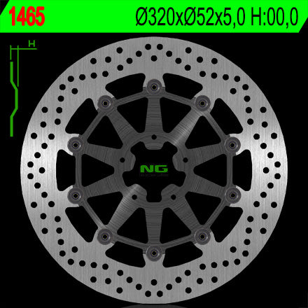 Brake disc (rotor) front KTM DUKE 690 R/ABS '14-'16 (320X52X5MM) (5X8,5MM) Floating