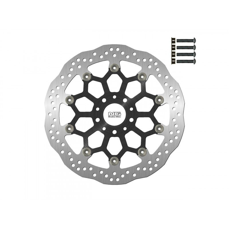 Brake disc (rotor) front KTM DUKE 790 ABS/790L A2 ABS '18-'22 (320X52X5MM) OVERSIZE with adapter for calipers (5 Holes) Floating (Aluminium center) WAVE