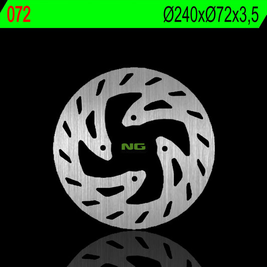 Brake disc (rotor) front KTM EXC 50 '97, BETA 50 RK 6 97 (240X72X3,5MM) (4X6,5MM)