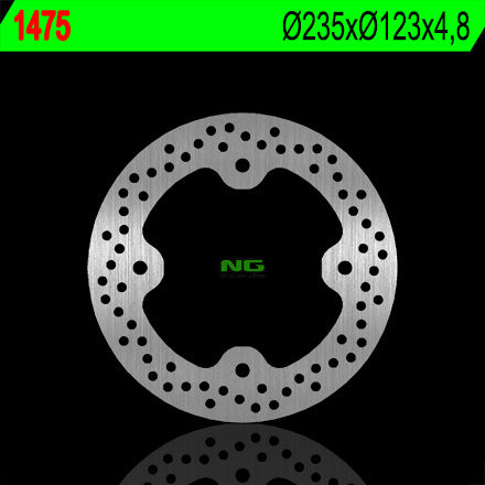 Brake disc (rotor) front POLARIS RANGER RZR 570 '12-'13, RZR 800 '08-'14 (235X123X4,8) (4X11,5MM)