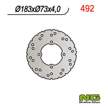 Brake disc (rotor) front POLARIS SCRAMBLER 400/500 (183X73X4)