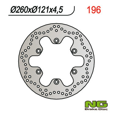 Brake disc (rotor) front SUZUKI AN 250/400 (98-02) (260x121x4,5)