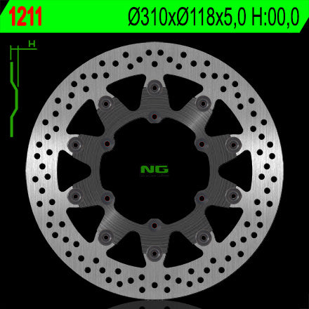 Brake disc (rotor) front SUZUKI DRZ 400 SM '05-'10 Floating 310 MM (310X118X5) Floating