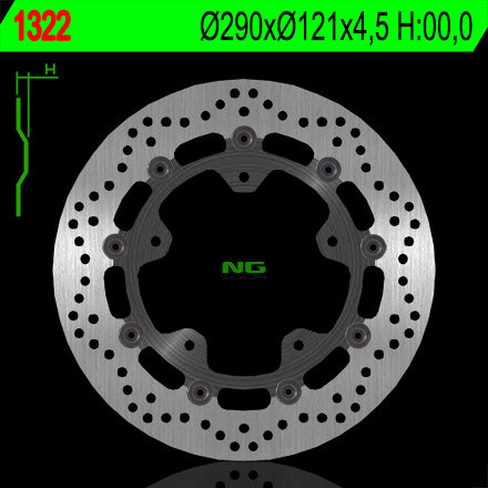 Brake disc (rotor) front SUZUKI GSF 650 '06 ABS, SV 650X/ABS 18-19 (Floating) (290X121X4,5)