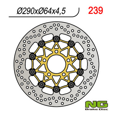 Brake disc (rotor) front SUZUKI GSX600/750F, GSF600 '95-'04, SV650 '99-'02 (290x64x4,5) Floating