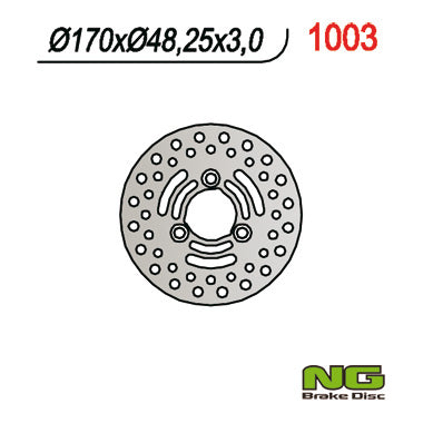 Brake disc (rotor) front SUZUKI LTZ 250/400, LTA 400/500, LTF 400/500 (170 x48x3)(3x10,50mm)