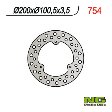 Brake disc (rotor) front SUZUKI RM 80/85 (200x100x3,5)