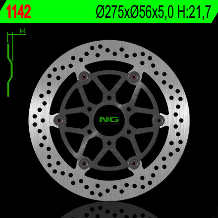 Brake disc (rotor) front SUZUKI VL 125/250 INTRUDER LC '04-'10, GZ 250 MARAUDER '01-'10 (Floating) (275X56X5) (6X85MM)