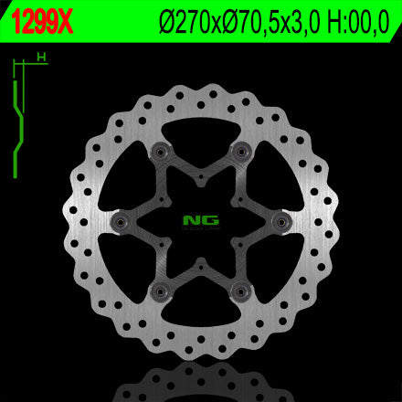 Brake disc (rotor) front TM '98-'14 (270X70,5X3) Floating WAVE