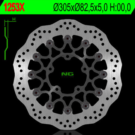 Brake disc (rotor) front TRIUMPH TIGER 800 '10-'18, TIGR 1215 '12-'17 (305X82,5X5) (5X10,5MM) WAVE