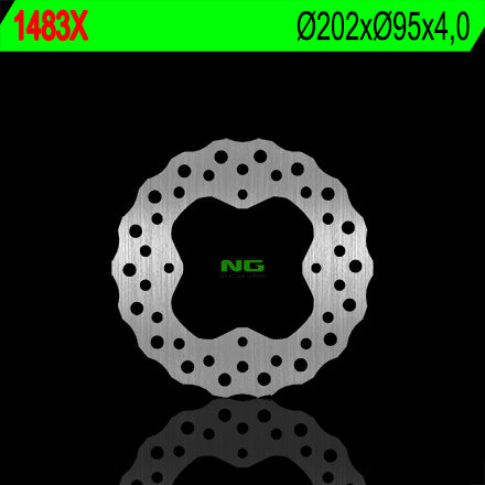 Brake disc (rotor) front/rear ARCTIC CAT 400/450/500/550/700 '12-'15 (202X95X4) (4X8,5MM) WAVE