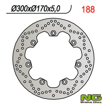Brake disc (rotor) front/rear KAWASAKI GPZ 1100/VN 1500 (300x170x5)