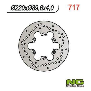 Brake disc (rotor) front/rear MALAGUTI 125/150/180/200/250/400 (220x89,6x4)