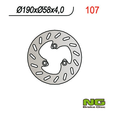 Brake disc (rotor) front/rear - DIFFERENT USES (Scooters) (190x58x4 / 3,7 )