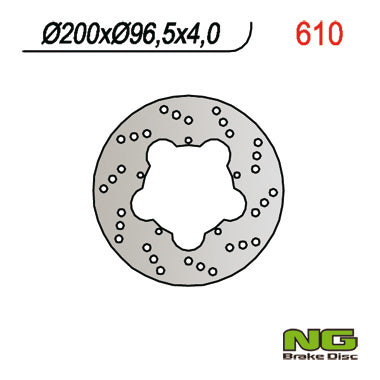 Brake disc (rotor) front/rear Scooters GILERA/PGO/PIAGGIO 50 (200x96,5x4)