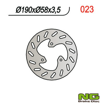 Brake disc (rotor) front/rear YAMAHA NEO'S 50 '97-21, APRILIA HABANA 50/125 '98-02, LEONARDO 125 '96-05, SCARABEO '98-10, SR 50 '97-06, (190X58X3,5MM) (3X8,5MM)