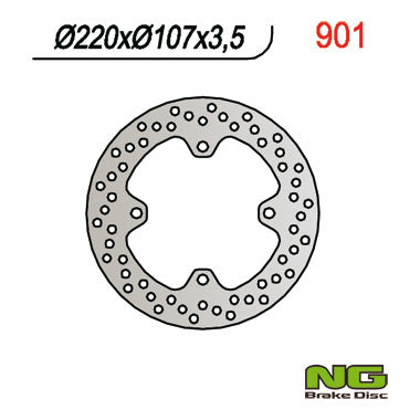 Brake disc (rotor) front YAMAHA GRIZZLY 660 01-04 (220X107X3,5 4 Holes)