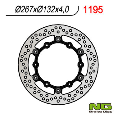 Brake disc (rotor) front YAMAHA RD/XZ/FZ/XJ/FZX/XV (Floating) (267x132x4)