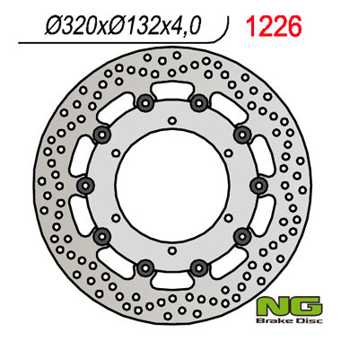 Brake disc (rotor) front YAMAHA XT660 X '04-'16 320 MM (320X132X4) (Floating)(6x8,50mm)