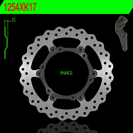 Brake disc (rotor) front with adapter 270MM HUSABERG TE/FE '14-'18, HUSQVARNA TC/TE/FC/FE 125/510 '14-'17, KTM SX/EXC/SXF/EXCF 125/530 '08-'18 WAVE Floating
