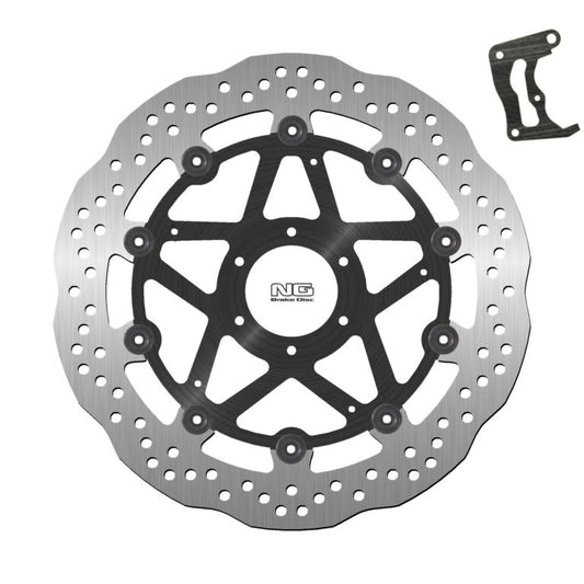 Brake disc (rotor) front with adapter OVERSIZE (298X115X4) YAMAHA XTZ 750 SUPER TENERE '89-97