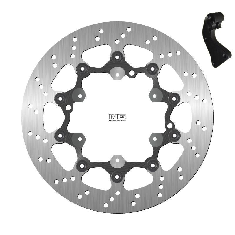 Brake disc (rotor) front with adapter OVERSIZE (320X127X5) KTM EXC / SIX DAYS 450 / 500 / 530 '09-'25, EXC / SM 150 / 250 / 300 '19-'25, EXC 125 SIX DAYS '10-'17 (NG725K11 NG725KOV11)