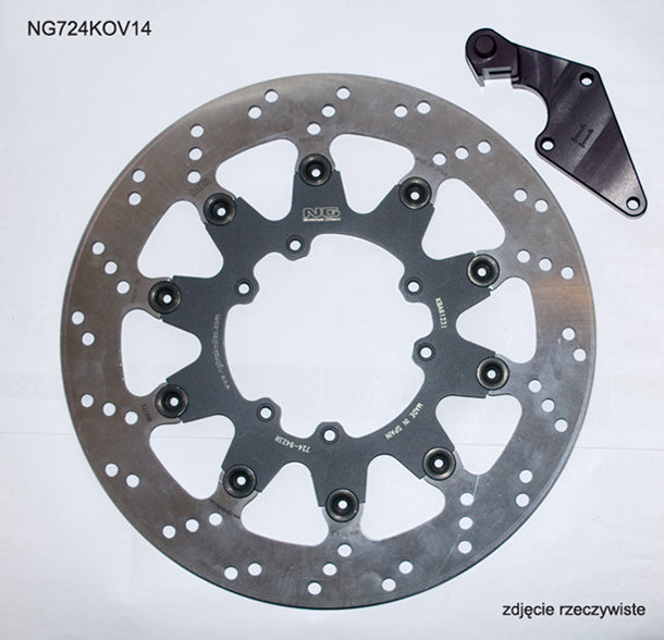 Brake disc (rotor) front with adapter OVERSIZE (320X101X5) HONDA CR 125 '04-'09, CRF 250R/X '04-'14, CRF 450R '04-'14, CRF 450X '04-'16 (NG724K14)