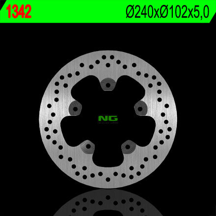 Brake disc (rotor) rear APRILIA 1200 CAPONORD '13-'15, DORSODURO 1200 '11-'14, PIAGGIO BEYERLY 300/350 '11-'15 (240X102X5) (5X8,5MM)