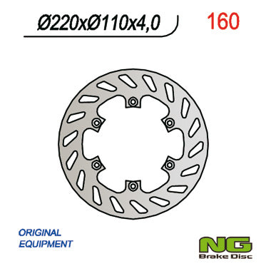 Brake disc (rotor) rear APRILIA/ BETA (220x110x4)