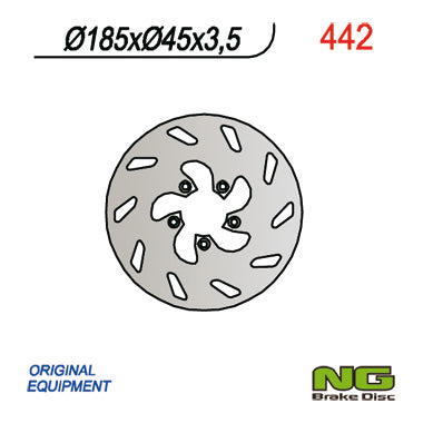 Brake disc (rotor) rear BETA 50 (185x45x3,5)