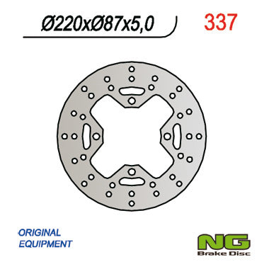 Brake disc (rotor) rear CAGIVA RAPTOR 650/1000 (220X87X5) (4X10,5MM)