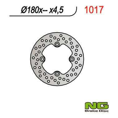 Brake disc (rotor) rear CAN-AM (BOMBARDIER) 330/400/650/800 03-07 (180X-X4,5)