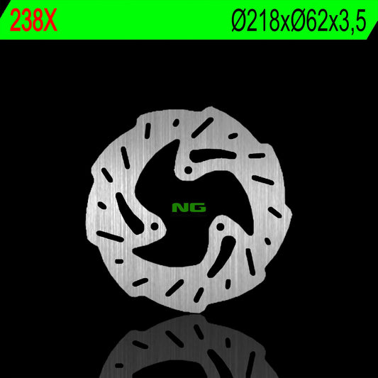 Brake disc (rotor) rear DERBI 50/125, GAS GAS 125/450 (218X62X3,5MM) (3X10,5MM) WAVE