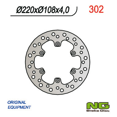 Brake disc (rotor) rear GAS GAS 94-99 (220x108x4 / 3,5 / 4)