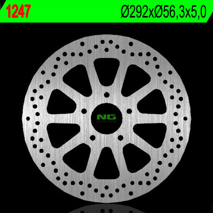 Brake disc (rotor) rear HARLEY DAVIDSON 750/883/1200/1340/1450/1584/1690 (292X56,3X5) (5X10,5MM)