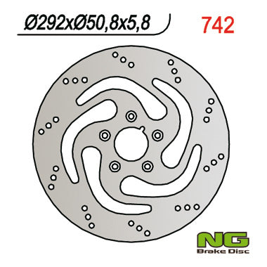 Brake disc (rotor) rear HARLEY-DAVIDSON 883/1340 84-98 (292X50,8X5,8) (5X8,5MM)