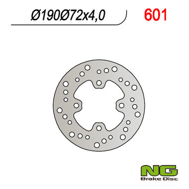 Brake disc (rotor) rear HONDA 50 X8R-S/X '98-'04 (190x72x4)