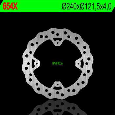 Brake disc (rotor) rear HONDA CR 125/250 '02-07, CRF 250/450R '04-'21 (240X121,5X4) WAVE