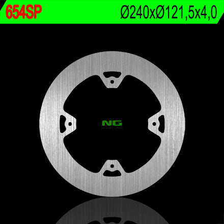 Brake disc (rotor) rear HONDA CR 125/250 '02-07, CRF 250/450R '04-'21 (240X121,5X4) (Full)